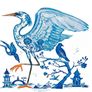 Blue Heron bird picture spring decorative pillar candle Image 4