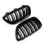 2 x Black Gloss Kidney Grills Grilles For BMW 2 Series Coupe F22 F23 2014-2018 NEW Image 4