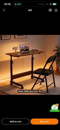 Compact Desk / Study Table Modern Wood Finish