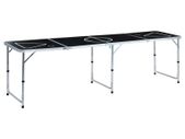 Folding Beer Pong Table 240 cm Black