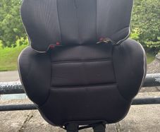 detachable high-back booster seat backrest.