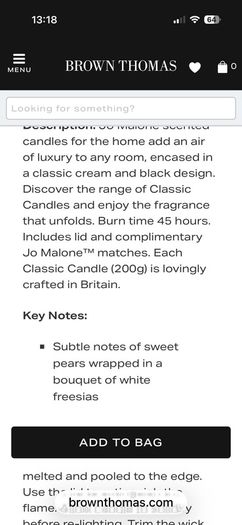Jo Malone 200g Scented Candle English Pear & Freesia Brand New