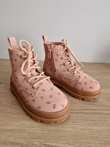 H&M girl toddler floral pink boots Uk6