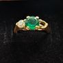 18ct Gold Emerald And Diamond Ring Image 4