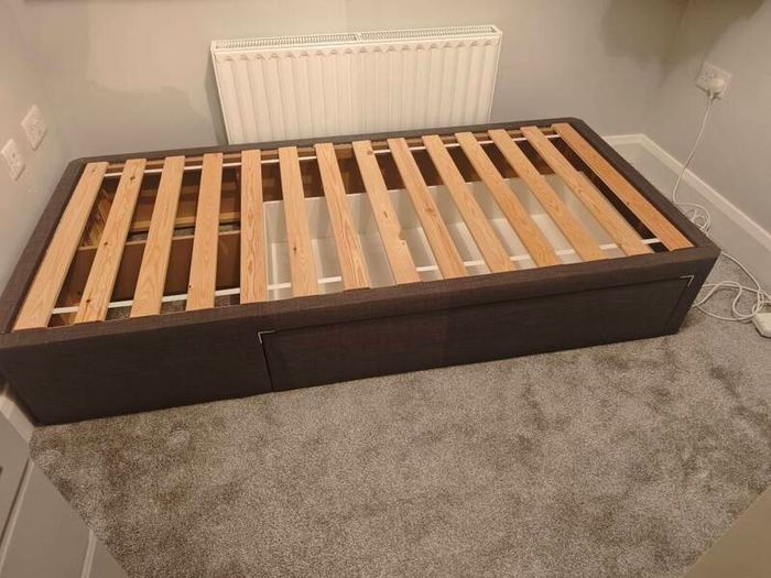 Grey Single Bed