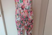 Evita floral strappy jumpsuit size UK12 EU40 postage included