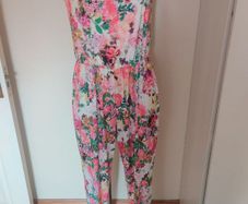 Evita floral strappy jumpsuit size UK12 EU40 postage included