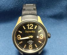 Superdry SYG132BW Men's Wrist Watches, Black, strip