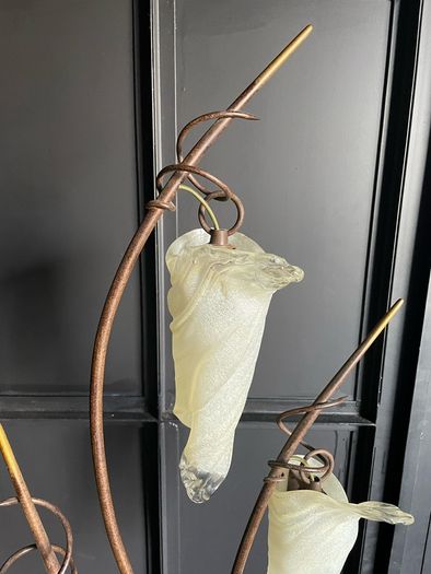 glass/ metal floor lamp