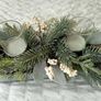 Christmas Pine & White Berry Candle Centerpiece Image 2
