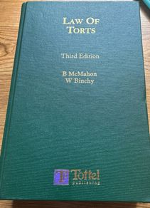 Irish Law of Torts. Third Edition. Tottel publishing