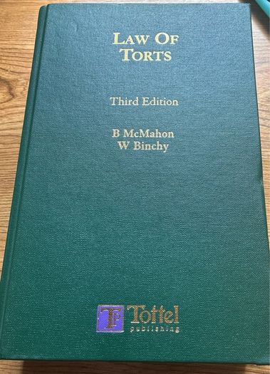 Irish Law of Torts. Third Edition. Tottel publishing