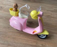 Barbie scooter motorcycle with pet dog