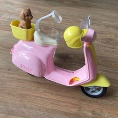 Barbie scooter motorcycle with pet dog