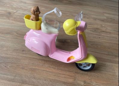 Barbie scooter motorcycle with pet dog