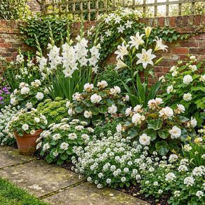 13 Premium Snow White Flower Border Collection
