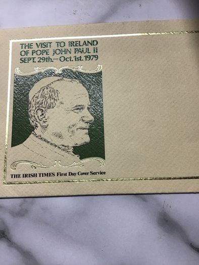 First Day Cover Sept 1979 Pope Paul 2nd visit to Ireland