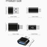 10pcs USB C to A Adapter, USB Male to Type C Female OTG Converter Charger Cable Connector for Charging Data Transfer, Micro USB to USB C Kit for Android Phone Laptop Car Image 2