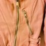 Pink Leather Biker Jacket Image 3