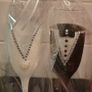Glitter champagne flutes bride and groom Image 3