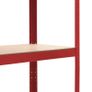Storage Shelves 2 pcs Red 80x40x180 cm Steel and MDF Image 7