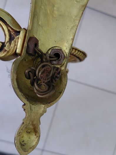 Antique French brass set of wall lights