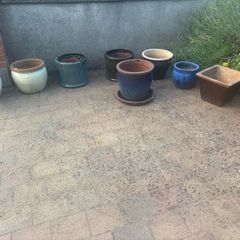 Ceramic garden pots