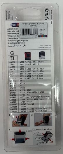 Trodat 6/4924 Single Replacement Ink Pads for models 4924, 4940, 4724, 4740.