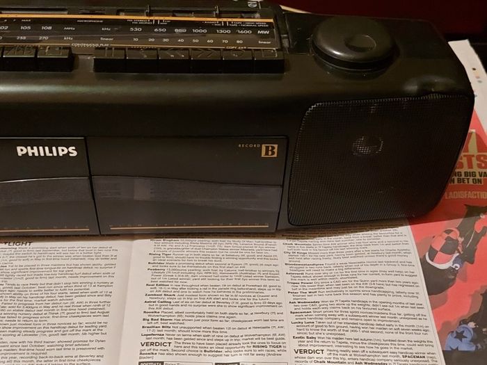 Vintage Philips AW 709205 Portable Dual Cassette Radio Boombox Era 1980s, in excellent condition and everything working perfect