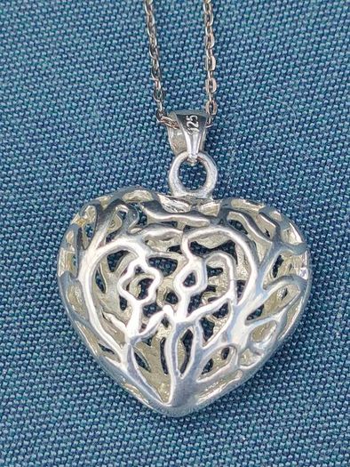 Tree of Life Filigree Sterling silver Love heart pendant set