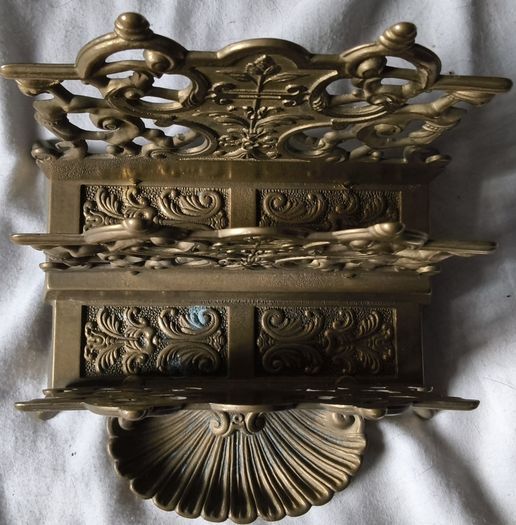 vintage collectable brass letter rack