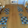 Glass Placemats and Coasters. 4 people Image 2