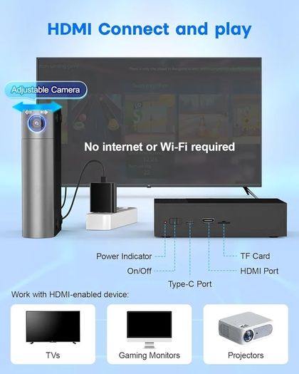 Motion Sensor TV Game Console for Kids: Play Retro and Modern Games on TV - Plug & Play Video Gaming System for Indoor Exercise Sports & Family Fun - Gift for Boys & Girls Ages 6+