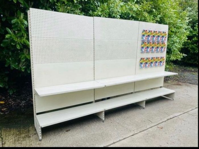 30ft / 10 Meter Shop Display Pegboard - Shelving - Large Quantity Available