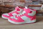 Pink White High Top Trainers size 6