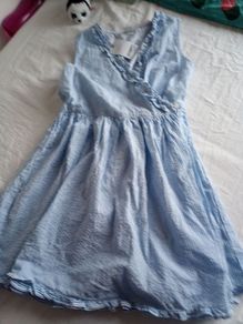 Next pretty blue and white stripped dress