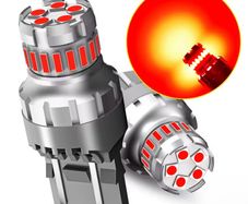 AUXITO 2Pcs T20 7443 W21/5W Bulb Red LED Stop Brake Car Taillight 12V