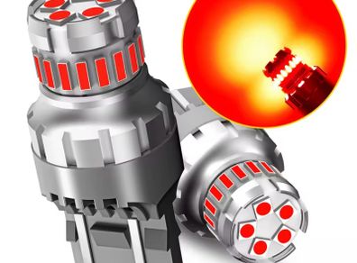 AUXITO 2Pcs T20 7443 W21/5W Bulb Red LED Stop Brake Car Taillight 12V