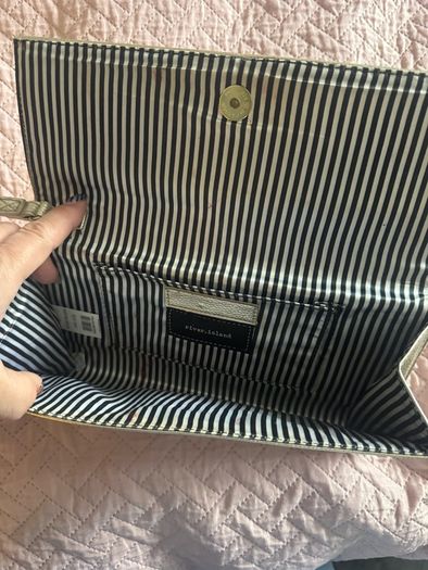 River Island gold large clutch bag Postage included