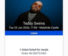 Teddy swims tickets