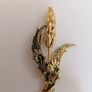 Broach Gold Tone Sheaf of Corn Vintage Image 2
