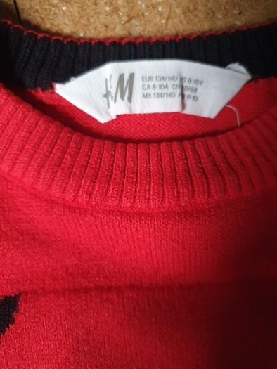 Red christmas reindeer jumper 8-10