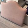 Des Kelly Blush Pink Velvet Single Bed Headboard, Unused Image 2