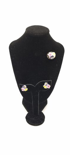 Crown English Brooch And Suds, Silver Fine Bone China Set, In Original Box
