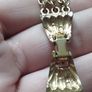 Vintage gold tone multi chain necklace with beautiful clasp. Image 3