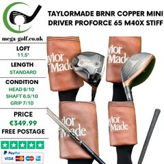 Taylormade BRNR Copper Mini Driver / 11.5 Degree / Proforce 65 M40X Stiff