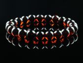 Luxury Dark Cherry Baltic Amber Unisex 8mm Beaded Stretch Bracelet for Men Women Amber Beads