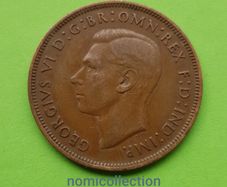 United Kingdom 1937 year Bronze Penny.