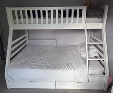 double bunk bed single on top + mattress