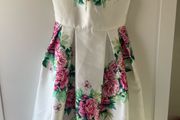 Monsoon satin white ladybird and butterfly dress age 6